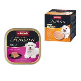 Angebot für 6 x 150 g animonda Vom Feinsten Adult + 3 x 85 g Snack-Pudding Pute pur gratis! - Pute & Lamm - Kategorie Hund / Hundefutter nass / animonda / -.  Lieferzeit: 1-2 Tage -  jetzt kaufen.