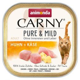 animonda Carny Adult Pure & Mild 32 x 100 g - Huhn + Käse