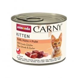 Angebot für animonda Carny Kitten 12 x 200 g - Kalb, Huhn & Pute - Kategorie Katze / Katzenfutter nass / animonda Carny / animonda Carny Kitten.  Lieferzeit: 1-2 Tage -  jetzt kaufen.