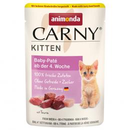animonda Carny Kitten Pouch 12 x 85 g - Baby-Paté mit Rinderbrühe
