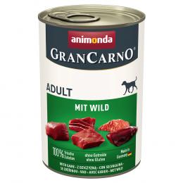 Angebot für animonda GranCarno Original Adult 6 x 400 g - mit Wild - Kategorie Hund / Hundefutter nass / animonda / GranCarno.  Lieferzeit: 1-2 Tage -  jetzt kaufen.