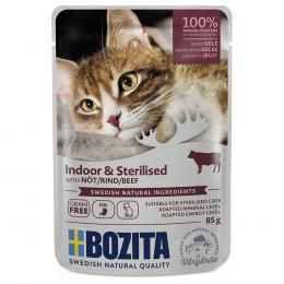 Angebot für Bozita Häppchen in Gelee Indoor & Sterilised 12 x 85 g - Rind - Kategorie Katze / Katzenfutter nass / Bozita / Pouch.  Lieferzeit: 1-2 Tage -  jetzt kaufen.