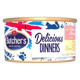 Butcher's Delicious Dinners Katze 24 x 85 g - Lachs & Garnelen