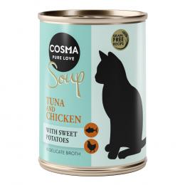 Angebot für Cosma Soup 6 x 100 g zum Sonderpreis! - Thunfisch und Hühnchen mit Süßkartoffel - Kategorie Katze / Katzenfutter nass / Cosma Nature / Aktionen.  Lieferzeit: 1-2 Tage -  jetzt kaufen.