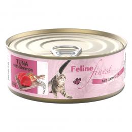 Angebot für Feline Finest 6 x 85 g - Thunfisch mit Garnelen - Kategorie Katze / Katzenfutter nass / Porta 21 / Dosen.  Lieferzeit: 1-2 Tage -  jetzt kaufen.