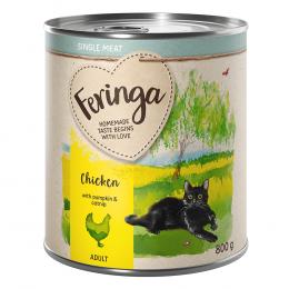 Angebot für Feringa Single Meat Menü 6 x 800 g - Huhn mit Kürbis & Katzenminze - Kategorie Katze / Katzenfutter nass / Feringa / Single Meat Menü.  Lieferzeit: 1-2 Tage -  jetzt kaufen.