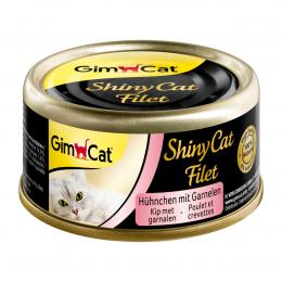 GimCat ShinyCat Filet Hühnchen & Garnelen 6x70g