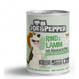 Joe & Pepper Dog Rind & Lamm mit Süßkartoffeln 6x400g