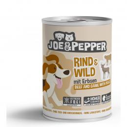 Joe & Pepper Dog Rind & Wild mit Erbsen 6x400g