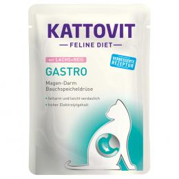 Angebot für Kattovit Feline Gastro Pouch 24 x 85 g - Lachs & Reis - Kategorie Katze / Katzenfutter nass / Kattovit Spezialdiät / Sensitiv/ Gastro.  Lieferzeit: 1-2 Tage -  jetzt kaufen.