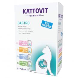 Angebot für Kattovit Feline Gastro Pouch 24 x 85 g - Mix (4 Sorten) - Kategorie Katze / Katzenfutter nass / Kattovit Spezialdiät / Sensitiv/ Gastro.  Lieferzeit: 1-2 Tage -  jetzt kaufen.