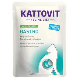 Angebot für Kattovit Feline Gastro Pouch 24 x 85 g - Pute & Reis - Kategorie Katze / Katzenfutter nass / Kattovit Spezialdiät / Sensitiv/ Gastro.  Lieferzeit: 1-2 Tage -  jetzt kaufen.