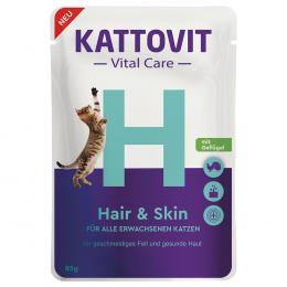 Kattovit Vital Care Hair & Skin Pouches mit Geflügel - Sparpaket: 24 x 85 g