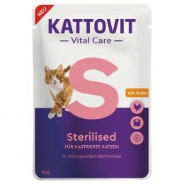 Angebot für Kattovit Vital Care Sterilised Pouches mit Huhn - 6 x 85 g - Kategorie Katze / Katzenfutter nass / Kattovit Vital Care / -.  Lieferzeit: 1-2 Tage -  jetzt kaufen.