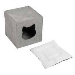 Katzenhöhle für Regale, aus Filz - L 33 x B 33 x H 33 cm