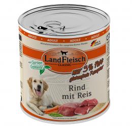 LandFleisch Dog Classic Rind mit Reis 6x800g