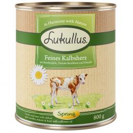 Angebot für Lukullus Frühling-Menü: Feines Kalbsherz - 6 x 800 g - Kategorie Hund / Hundefutter nass / Lukullus Naturkost / Lukullus Saison-Menü.  Lieferzeit: 1-2 Tage -  jetzt kaufen.