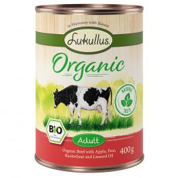 Angebot für Lukullus Organic Adult Rind mit Apfel (glutenfrei) - 6 x 400 g - Kategorie Hund / Hundefutter nass / Lukullus Naturkost / Lukullus Organic.  Lieferzeit: 1-2 Tage -  jetzt kaufen.