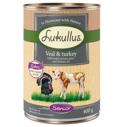Angebot für Lukullus Senior Nass und Trockenfutter Sortiment zum Sonderpreis! - 6 x 400 g getreidefrei - Kategorie Hund / Hundefutter nass / Lukullus Naturkost / Promotions.  Lieferzeit: 1-2 Tage -  jetzt kaufen.