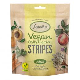 Angebot für Lukullus Vegan Garden Stripes Apfel, Karotte & Aprikose - Sparpaket 3 x 125 g - Kategorie Hund / Hundesnacks / Lukullus / Lukullus Vegan Garden Stripes.  Lieferzeit: 1-2 Tage -  jetzt kaufen.