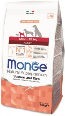 Monge Ns Adult Mini Lachs Und Reis 2,5 Kg