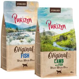 Angebot für Probiermix Purizon 2 x 400 g  - Sterilised Mix:  Fisch + Lamm mit Fisch - Kategorie Katze / Katzenfutter trocken / Purizon / Gemischte Pakete.  Lieferzeit: 1-2 Tage -  jetzt kaufen.