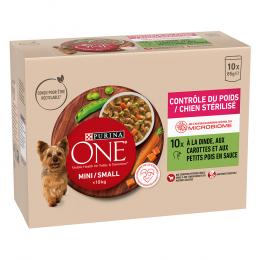 PURINA ONE Mini Adult Weight Control Truthahn - 10 x 85 g