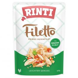 RINTI Filetto Pouch in Jelly 24 x 100 g - Huhn mit Gemüse