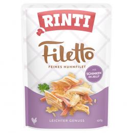 RINTI Filetto Pouch in Jelly 24 x 100 g - Huhn mit Schinken