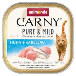 Sparpaket animonda Carny Adult Pure & Mild 64 x 100 g - Huhn + Kabeljau