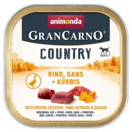 Sparpaket animonda GranCarno Adult Country 44 x 150 g - Rind, Gans & Kürbis