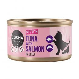 Sparpaket Cosma Asia Kitten in Jelly 12 x 85 g Thunfisch mit Lachs