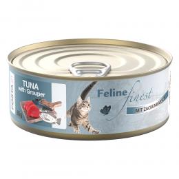 Sparpaket Feline Finest Katzen Nassfutter 24 x 85 g - Thunfisch mit Zackenbarsch