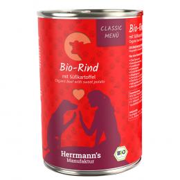 Angebot für Sparpaket Herrmann's Classic Bio-Menü 12 x 400 g - Bio-Rind mit Bio-Süßkartoffeln - Kategorie Hund / Hundefutter nass / Herrmann's / Menü Classic.  Lieferzeit: 1-2 Tage -  jetzt kaufen.