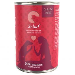 Angebot für Sparpaket Herrmann's Classic Bio-Menü 24 x 400 g - Schaf mit Bio-Haferflocken - Kategorie Hund / Hundefutter nass / Herrmann's / Menü Classic.  Lieferzeit: 1-2 Tage -  jetzt kaufen.
