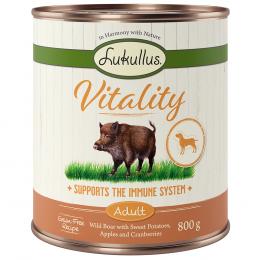 Angebot für Sparpaket Lukullus Vitality 24 x 800 g - Unterstützung für das Immunsystem: Wildschwein (getreidefrei) - Kategorie Hund / Hundefutter nass / Lukullus Naturkost / Lukullus Sparpakete.  Lieferzeit: 1-2 Tage -  jetzt kaufen.