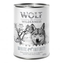 Sparpaket Wolf of Wilderness Adult - Single Protein 24 x 400 g / 800 g 24 x 400 g: White Infinity - Pferd