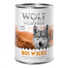 Sparpaket Wolf of Wilderness Adult - Single Protein 24 x 400 g / 800 g 24 x 400 g:  Wide Acres - Huhn