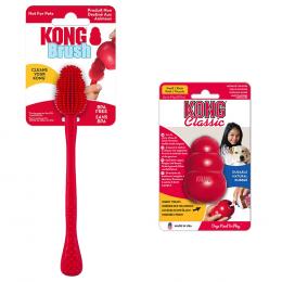 Sparset: KONG Classic + KONG Reinigungsbürste - KONG Classic S (7 cm)+ Reinigungsbürste S-XXL