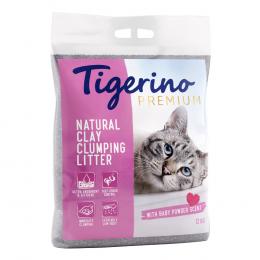 Tigerino Premium Katzenstreu – Babypuderduft - Sparpaket 2 x 12 kg