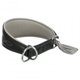 Trixie Active Comfort Halsband für Windhunde, schwarz/grau - Größe S-M: 33 - 42 cm Halsumfang, 60 mm breit