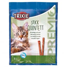 Angebot für Trixie PREMIO Stick Quintett - mit Geflügel & Leber (20 x 5 g) - Kategorie Katze / Katzensnacks / Trixie / -.  Lieferzeit: 1-2 Tage -  jetzt kaufen.