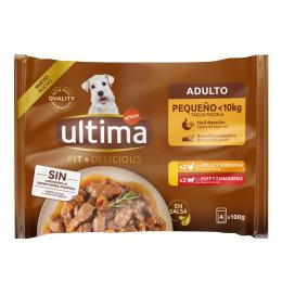 Ultima Fit & Delicious Mini Hund Adult 44 x 100 g - Huhn & Rind