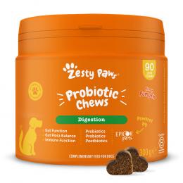 Zesty Paws Probiotic Chews Kürbis - Sparpaket: 2 x 90 Kautabletten