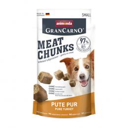1 + 1 gratis! 2 x 60 g animonda Gran Carno Meat Chunks small Pute Pur - 2 x 60 g