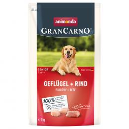 1 + 1 gratis! 2 x animonda GranCarno - Senior Geflügel + Rind (2 x 4 kg)