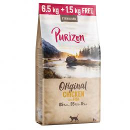 1,5 kg gratis! 8 kg Purizon Adult Getreidefrei - Sterilised Huhn & Fisch