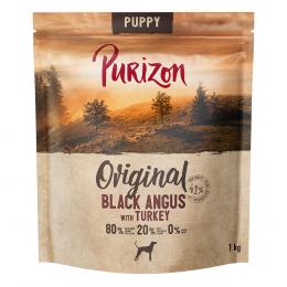 1 kg Purizon getreidefrei zum Sonderpreis! - Puppy Black Angus mit Truthahn