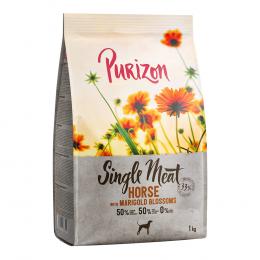 1 kg Purizon getreidefrei zum Sonderpreis! - Single Meat: Pferd mit Süßkartoffel und Ringelblumenblüten