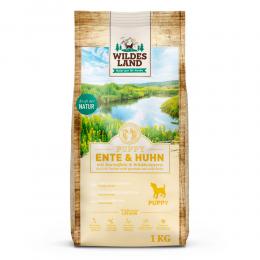 1 kg | Wildes Land | Ente und Huhn mit Kartoffeln und Wildkräutern Classic Puppy | Trockenfutter | Hund